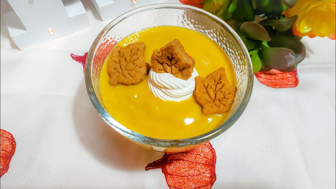 مهلبية كسترد باليقطين او القرع العسلي | pumpkin butternut squash pudding