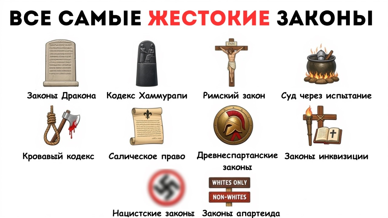 Самые жуткие законы человечества за 5 минут