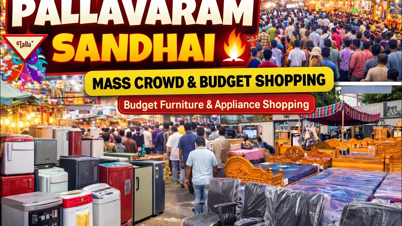 Chennai Famous Pallavaram Sandhai 🔥 | Mass Crowd & Budget Shopping Vlog