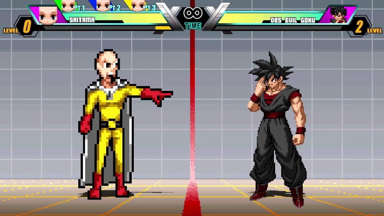 Saitama vs Evil Goku | Jump Force Mugen V6 | One Punch vs Dark Saiyan 💥🟥⚡