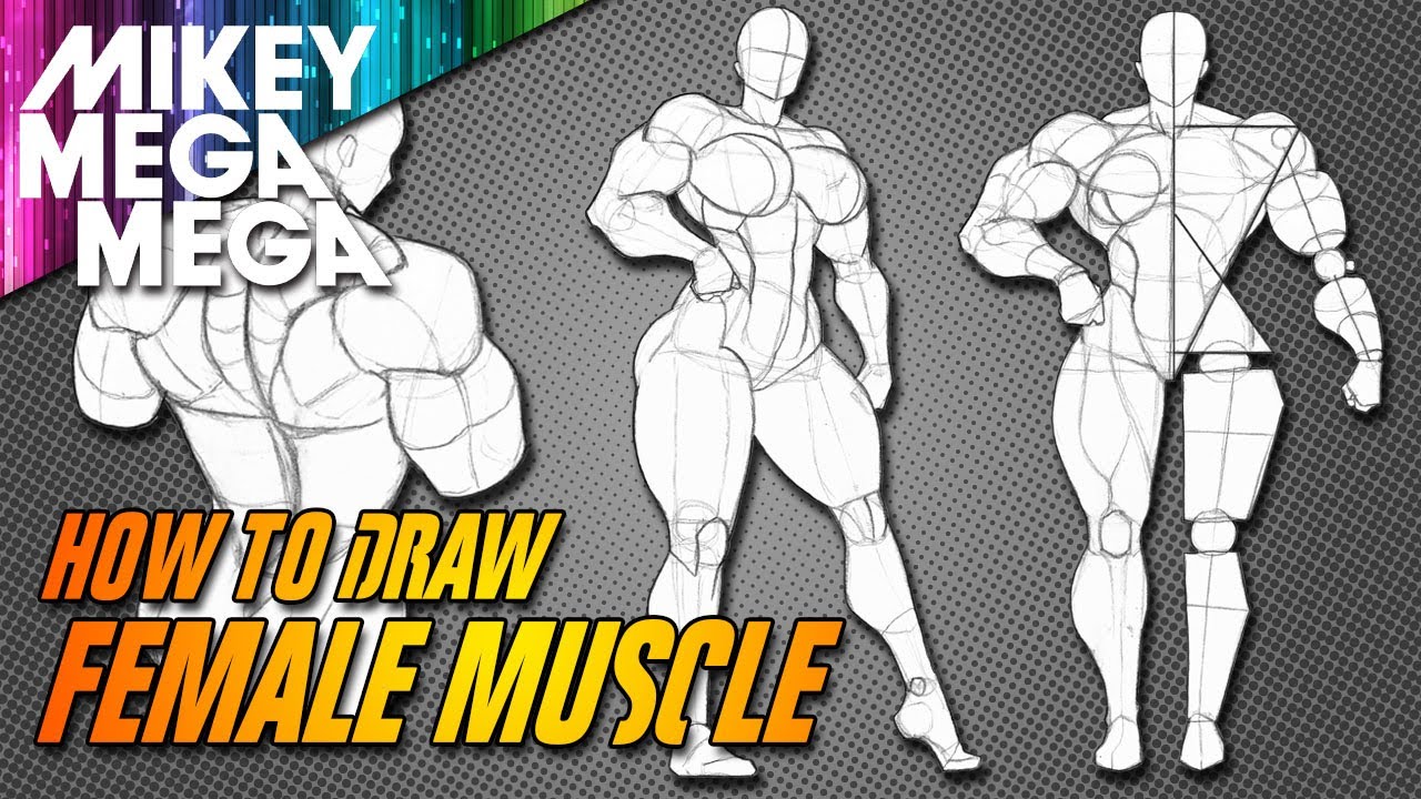 SHE-HULK: Мускулистые женщины из простых фигур (Как рисовать)