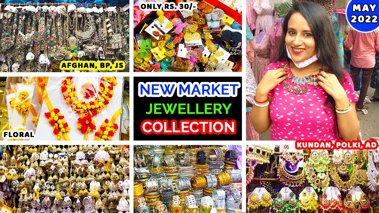 New Market Jewellery Collection | Kolkata New Market Jewellery | Earings Necklace Kundan Polki