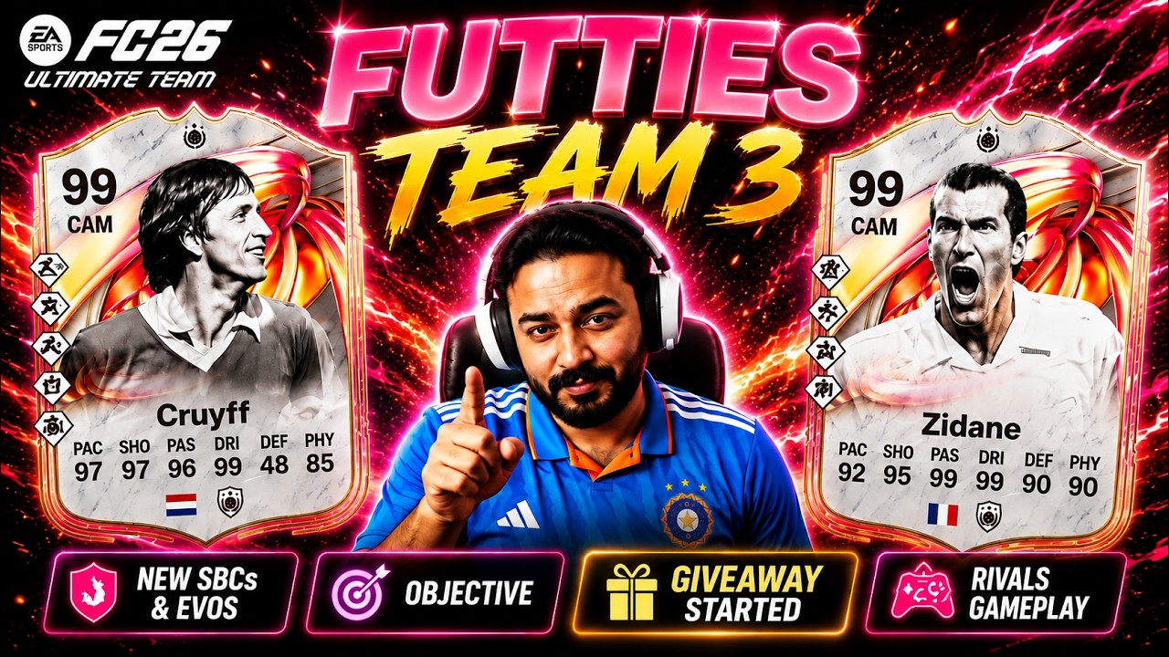 FUTTIES Team 3 1st 99 Packed! 🔥 GIVEAWAY Started, New 99 Cards, Pack Opening & Gameplay LIVE | FC 26