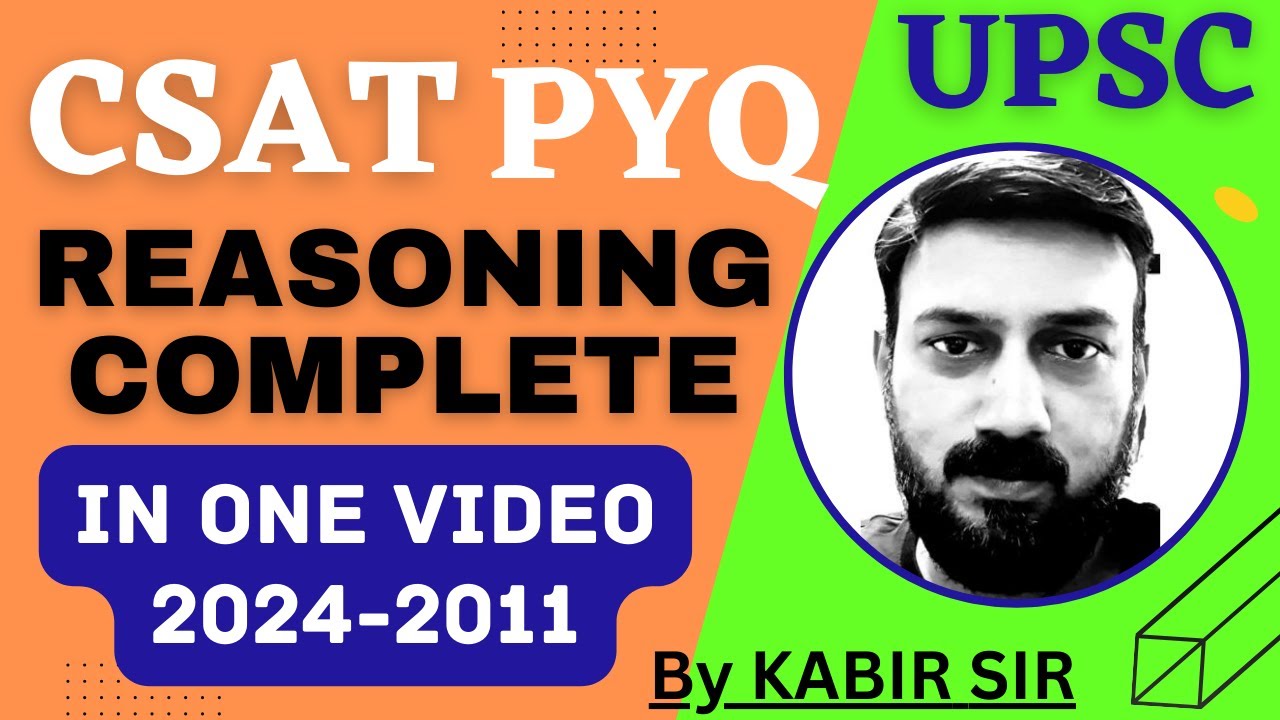 UPSC CSAT Reasoning *Complete* | upsc csat reasoning previous year questions #csat #upsc