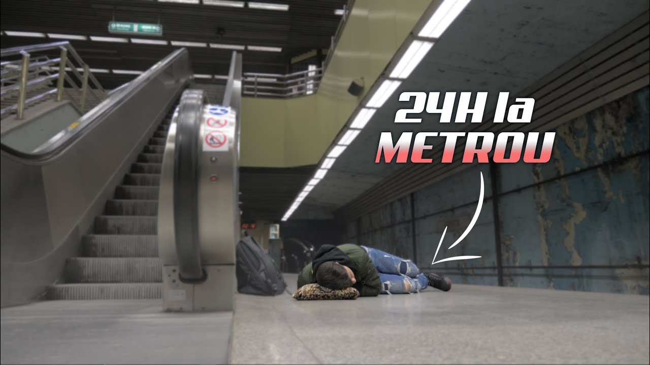 Inchis 24 de ore la METROU! (M-au prins paznicii) 24H challenge.