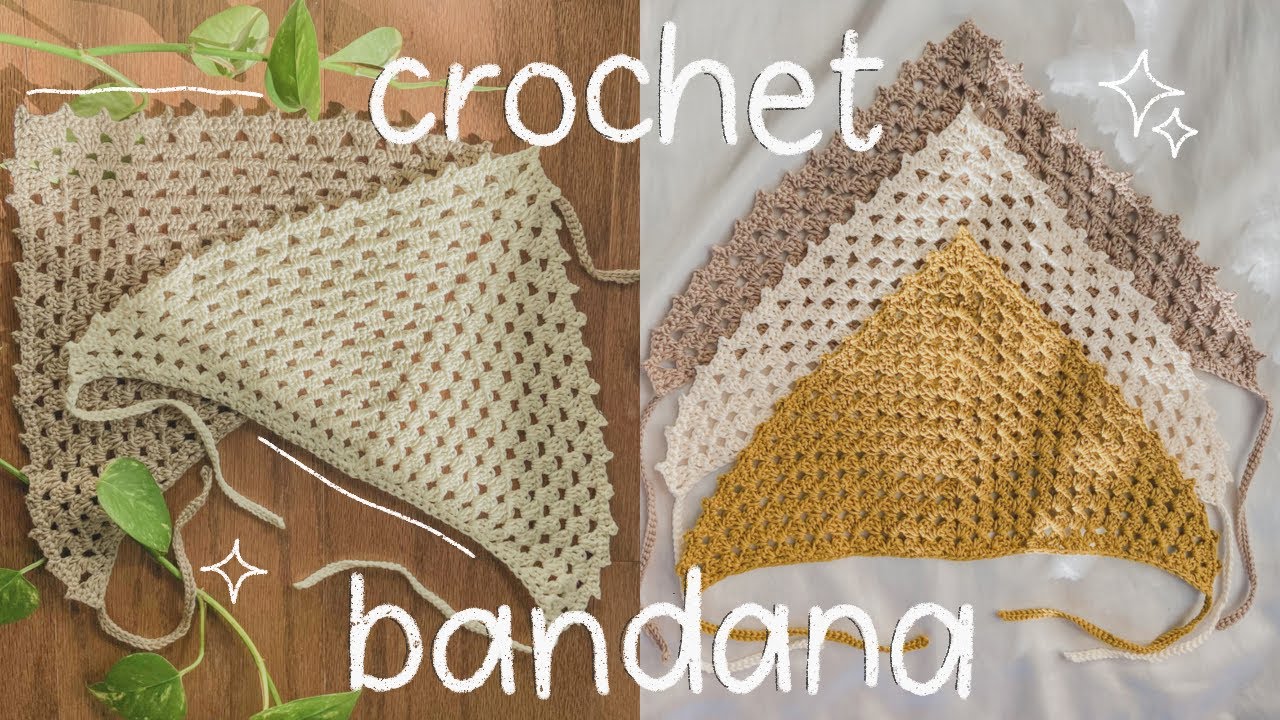 EASY Crochet Granny Triangle Bandana | Hayhay Crochet