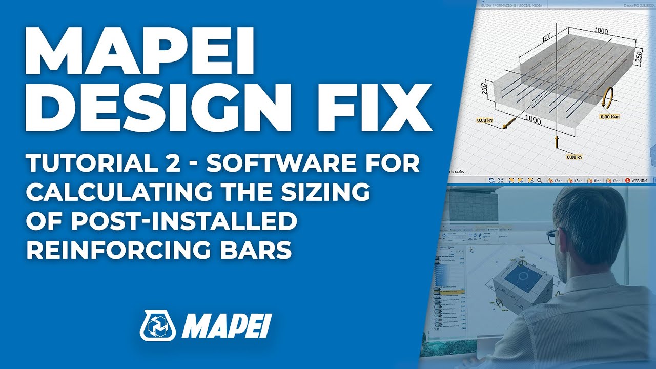 Mapei Design Fix Tutorial | Dimensioning of post-installed metal anchors & rebar | Chemical anchors
