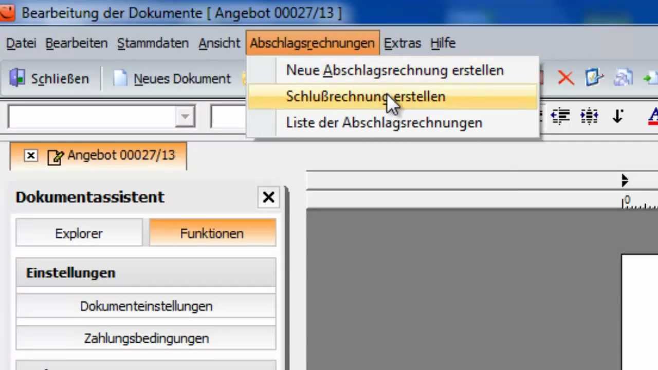 kumulative Abschlagrechnungen - eine Neuerung in der neuen Smarthandwerk Vers. 2.0
