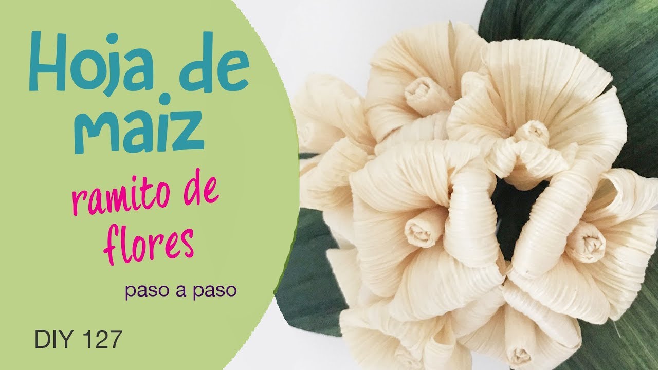 Hoja de maiz flores ramo