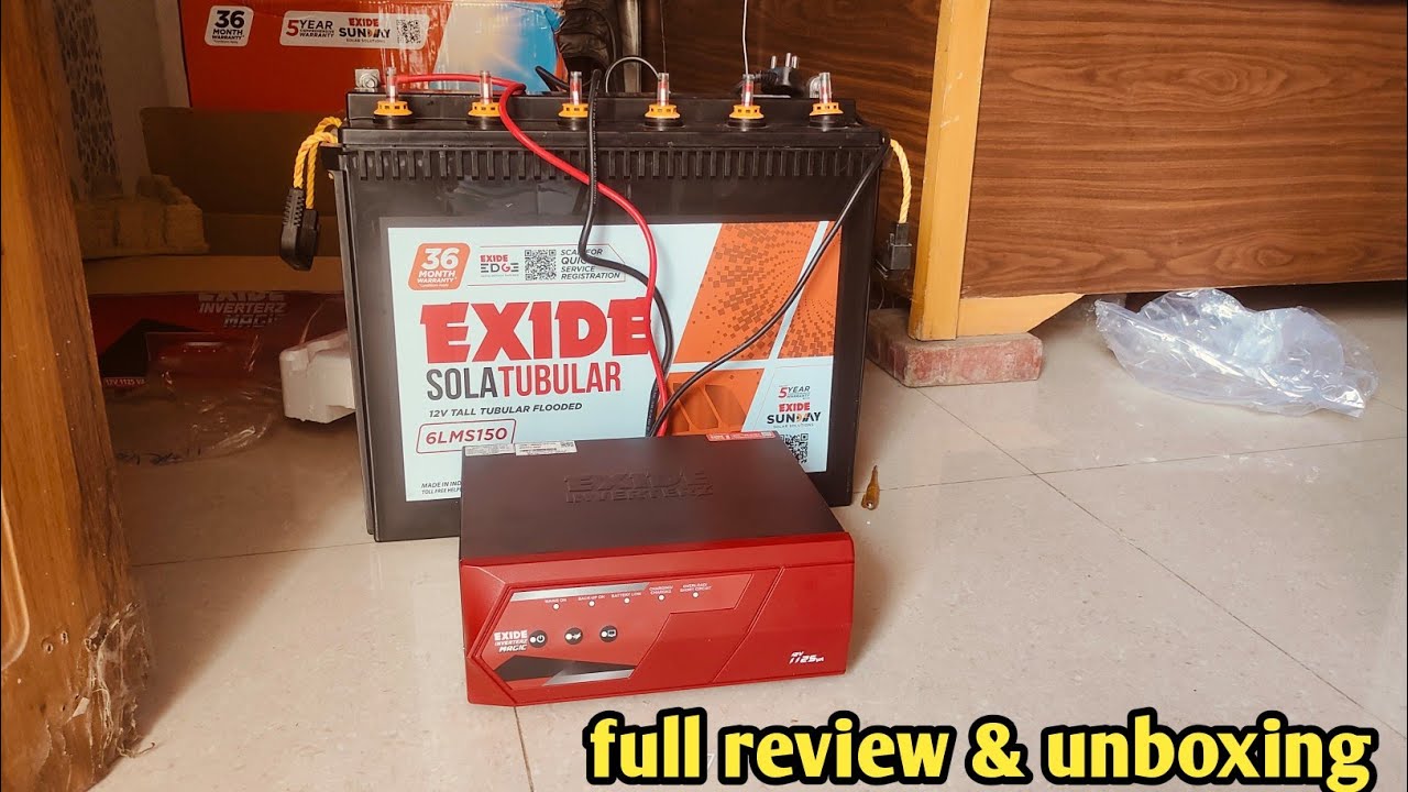 🔥EXIDE 150Ah SOLAR TUBULAR BATTERY  EXIDE MAGIC 1125VA INVERTER सबसे अच्छा और सबसे सस्ता बेहतर लोड ✅