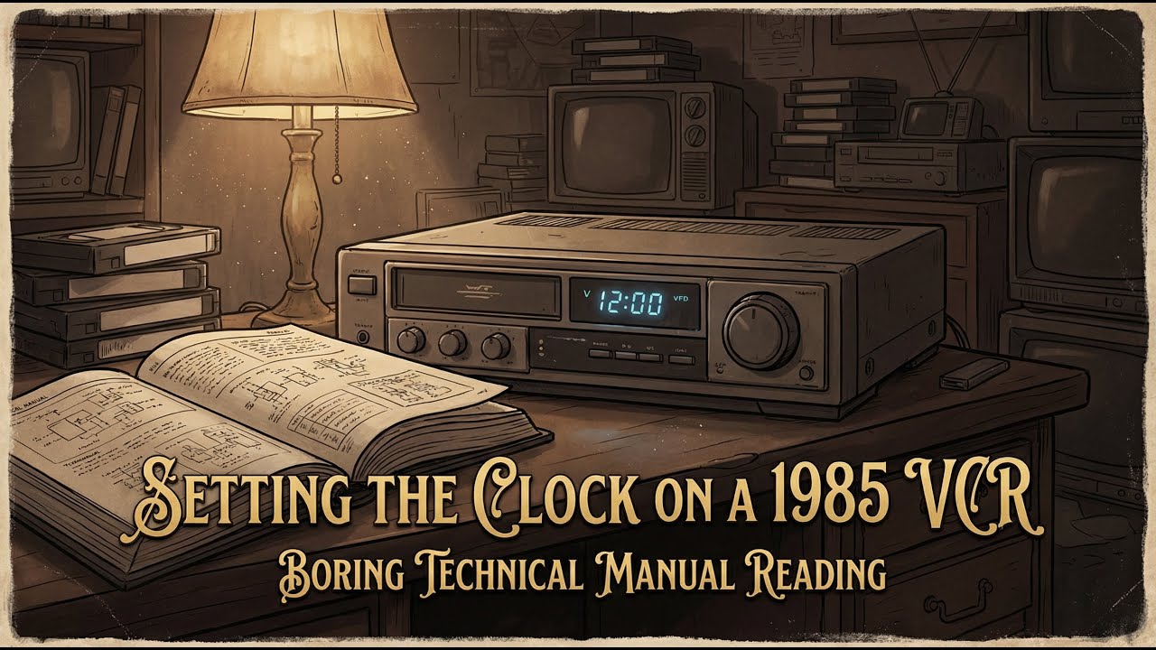 Too Boring to Finish: Setting the Clock on a 1985 VCR (Deep Voice Sleep Aid)