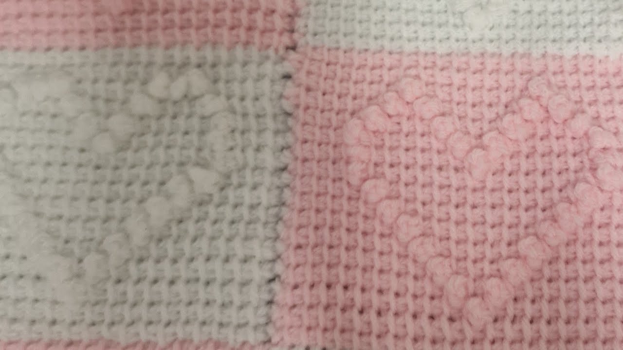 passo a passo de manta de bebe em croche tunisiano