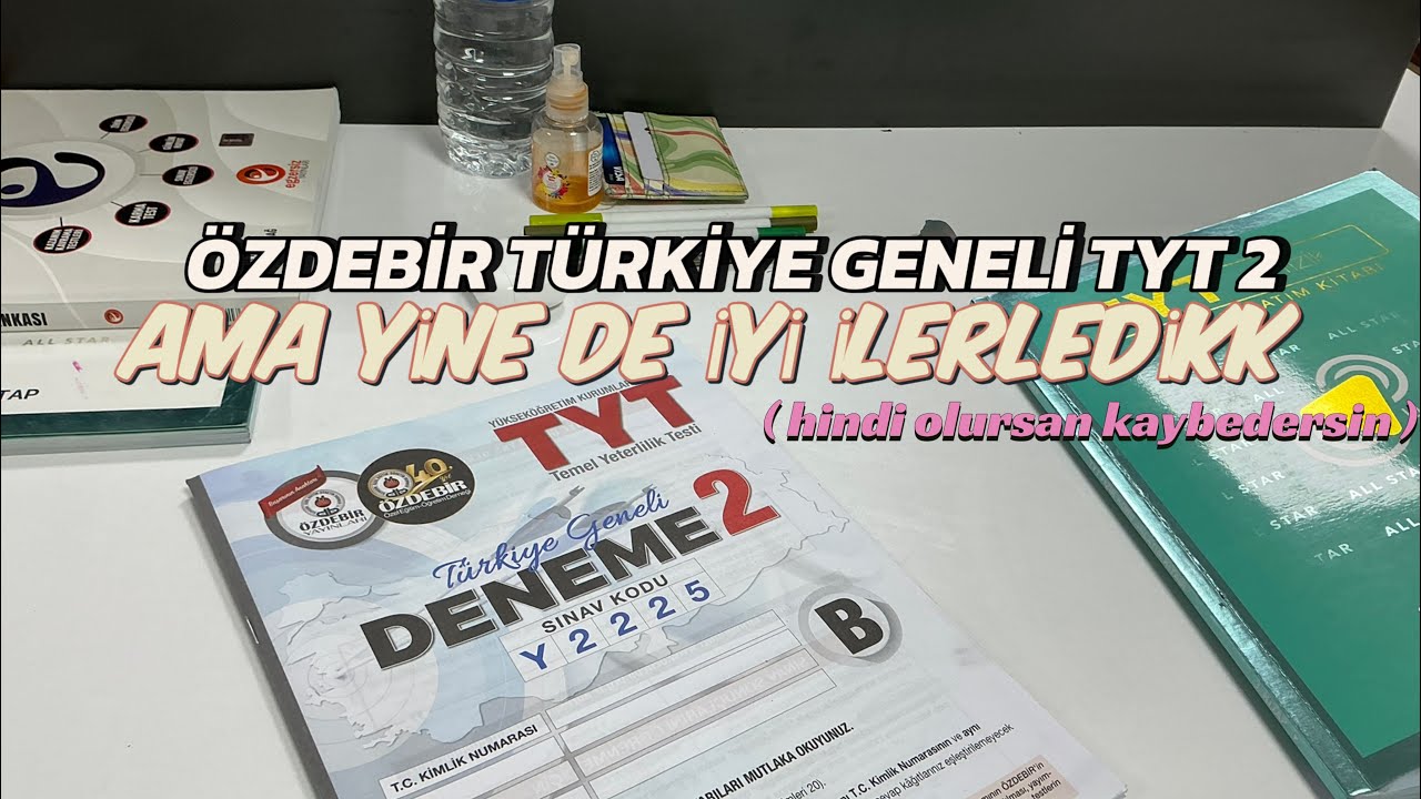 +35 Türkçe net ÖZDEBİR Türkiye geneli tyt 2 deneme cevapları inceleyelim#yks26#yksvlog deniylar bizi