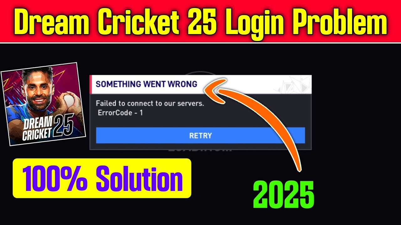 Dream Cricket 25 Login Problem | Dream Cricket 25 something went wrong problem | dream Cricket 25
