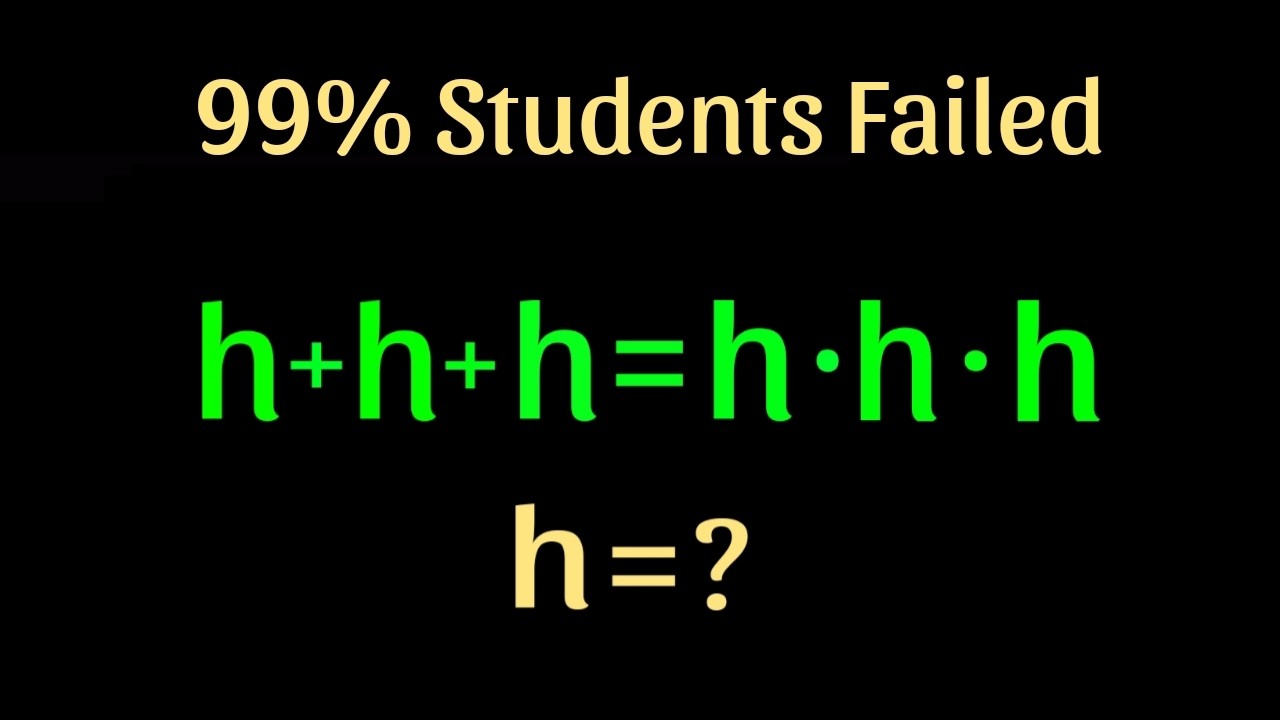 Solving a 'Harvard' University entrance exam question