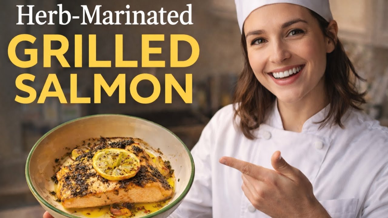 Herb-Marinated Grilled Salmon | Juicy & Easy Air Fryer Recipe
