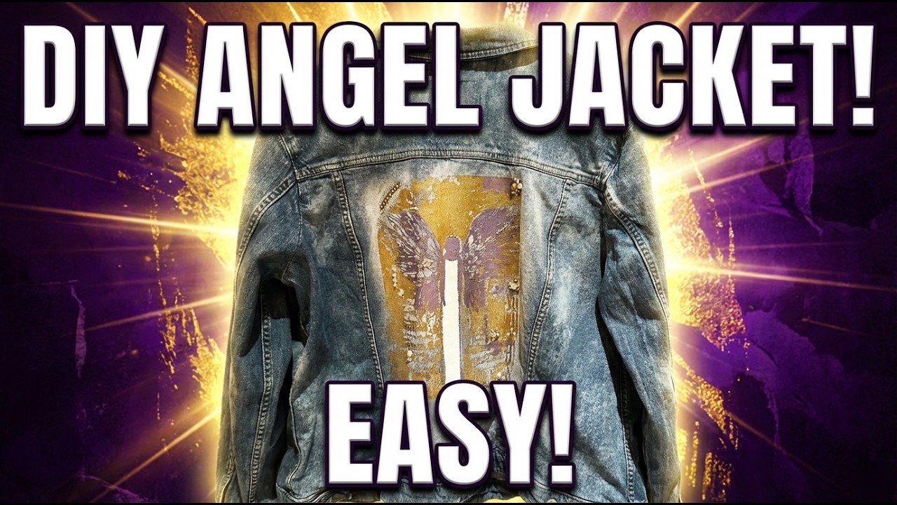 DIY Denim Jacket Transformation | Stencil Mixed Media Magic