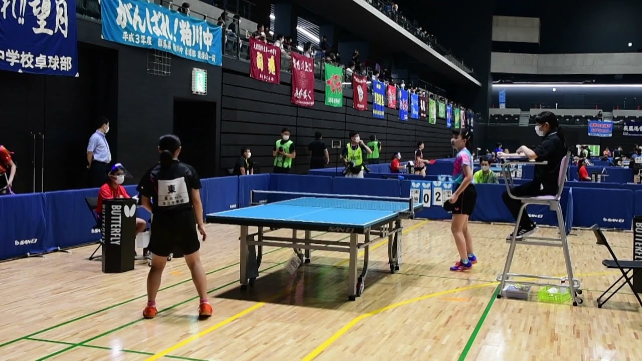 東倫愛（吉江）vs 張本美和（川中島）｜全国中学校卓球大会 女子シングルス3回戦