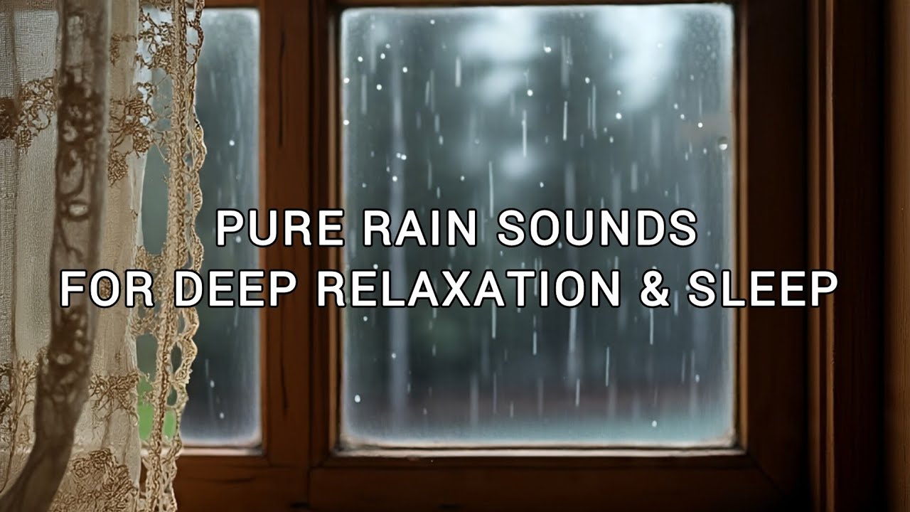 🌧️ Pure Rain Sounds From Inside Home | Watch Raindrops Fall on Window for Deep Relaxation & Sleep