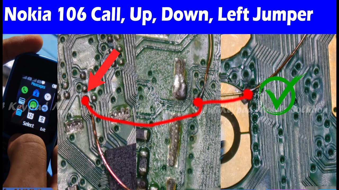 Nokia 106 Call, Up, Down and Left Keypad Ways Jumper
