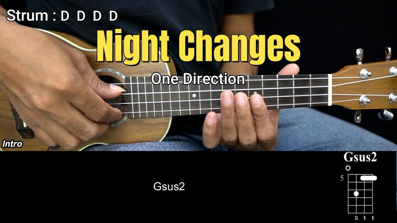 Night Changes - One Direction - Ukulele Chords Tutorials (Play Along)