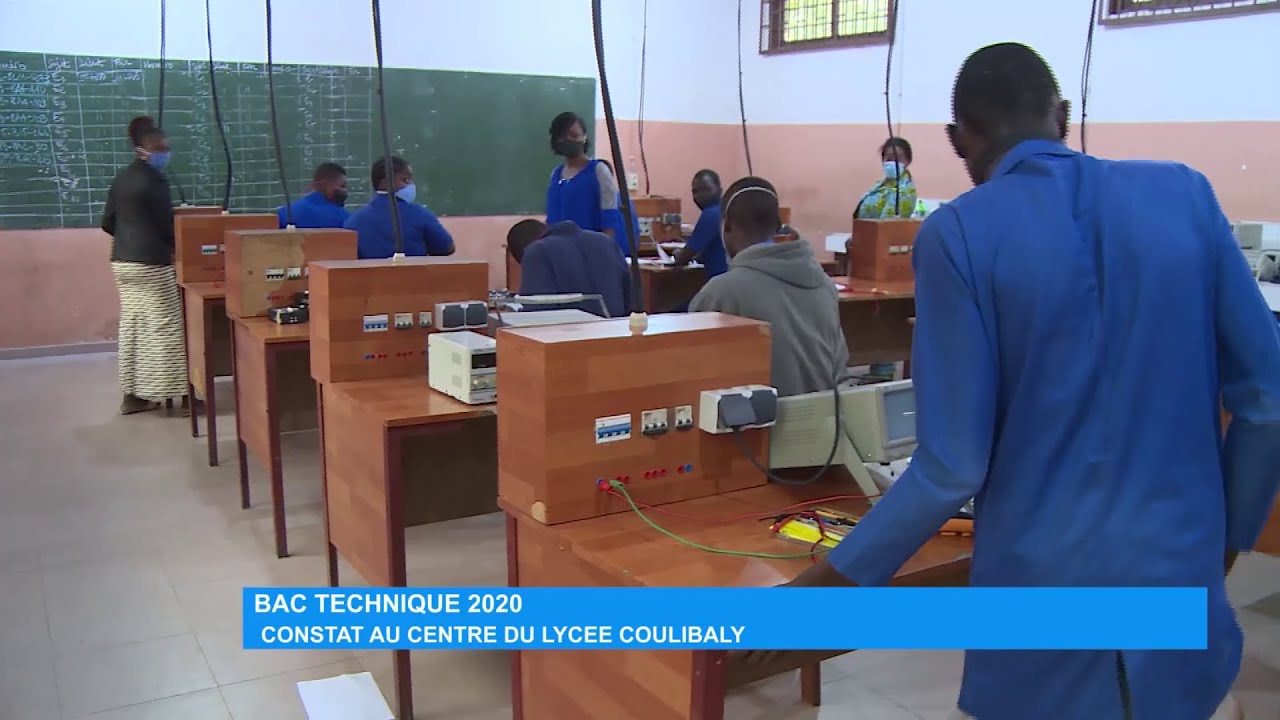 BAC technique 2020 : constat au centre du Lyc&eacute;e Coulibaly