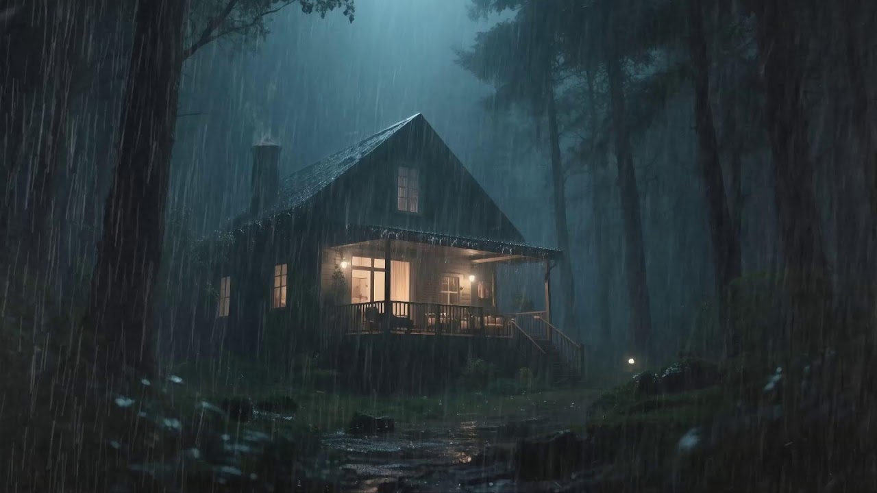 Super Heavy Rain To Sleep Immediately - Night Rain for Stress Relief