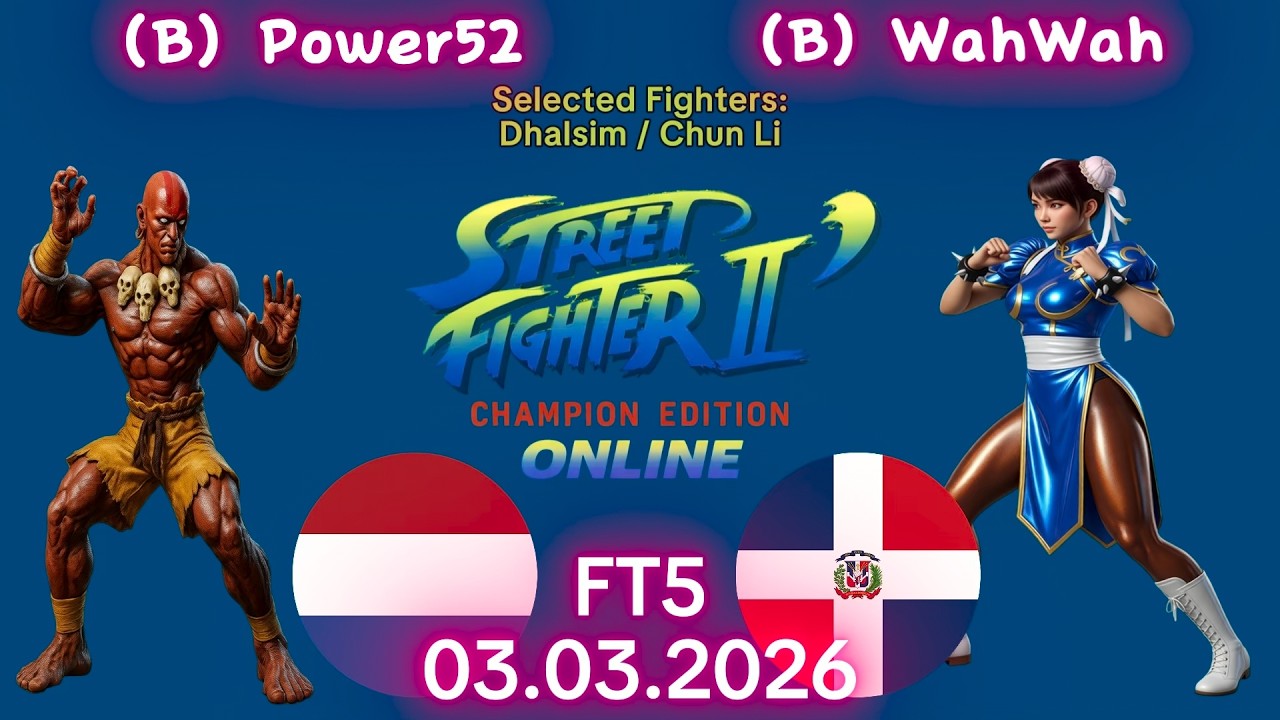 Power52 VS. WahWah - ONLINE MATCH! - Street Fighter II' Champion Edition - FT5 - 03.03.2026