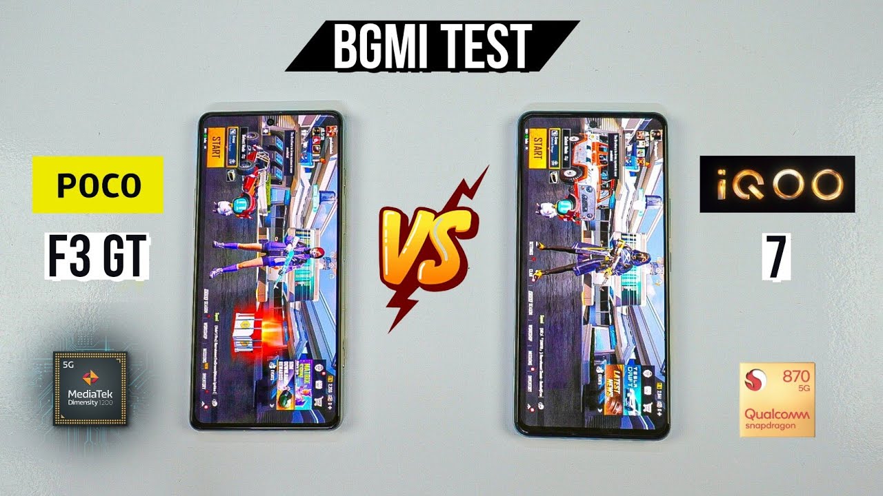 Poco F3 GT vs iQOO 7 Pubg Test, Heating and Battery Test | Shocking Results 🔥