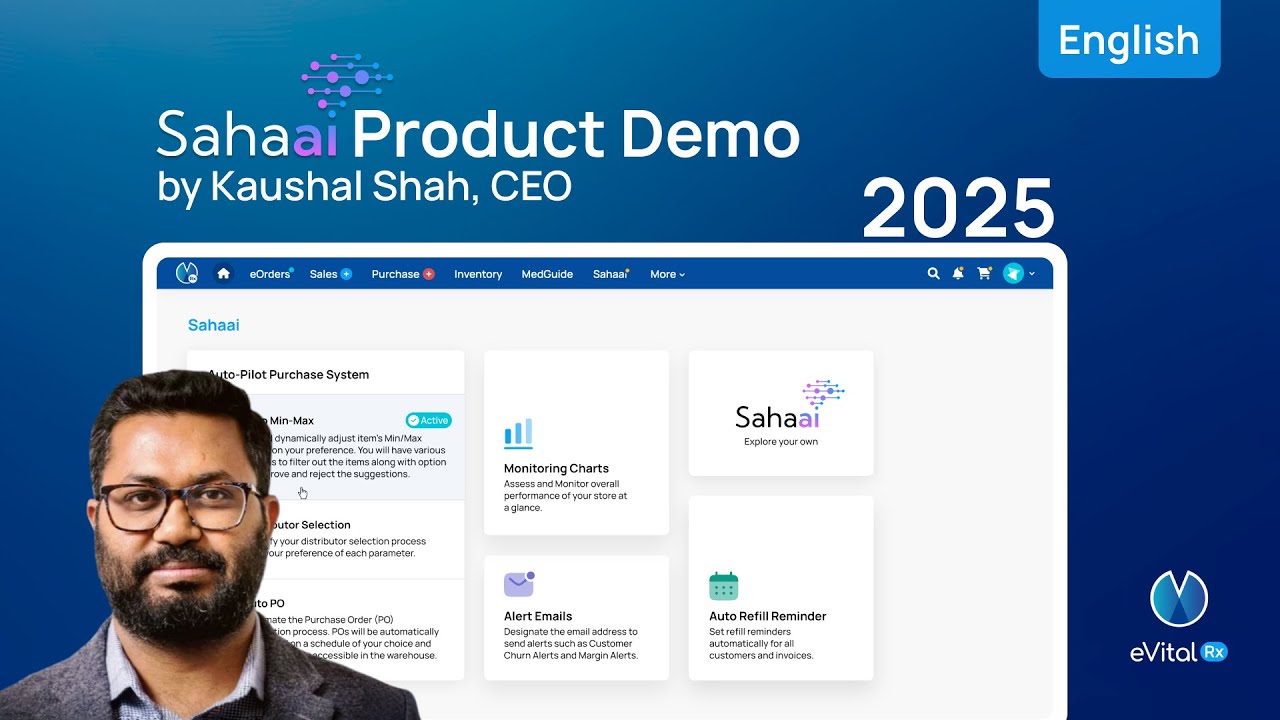 eVitalRx - Multi location Pharmacies, SahaAI and much more