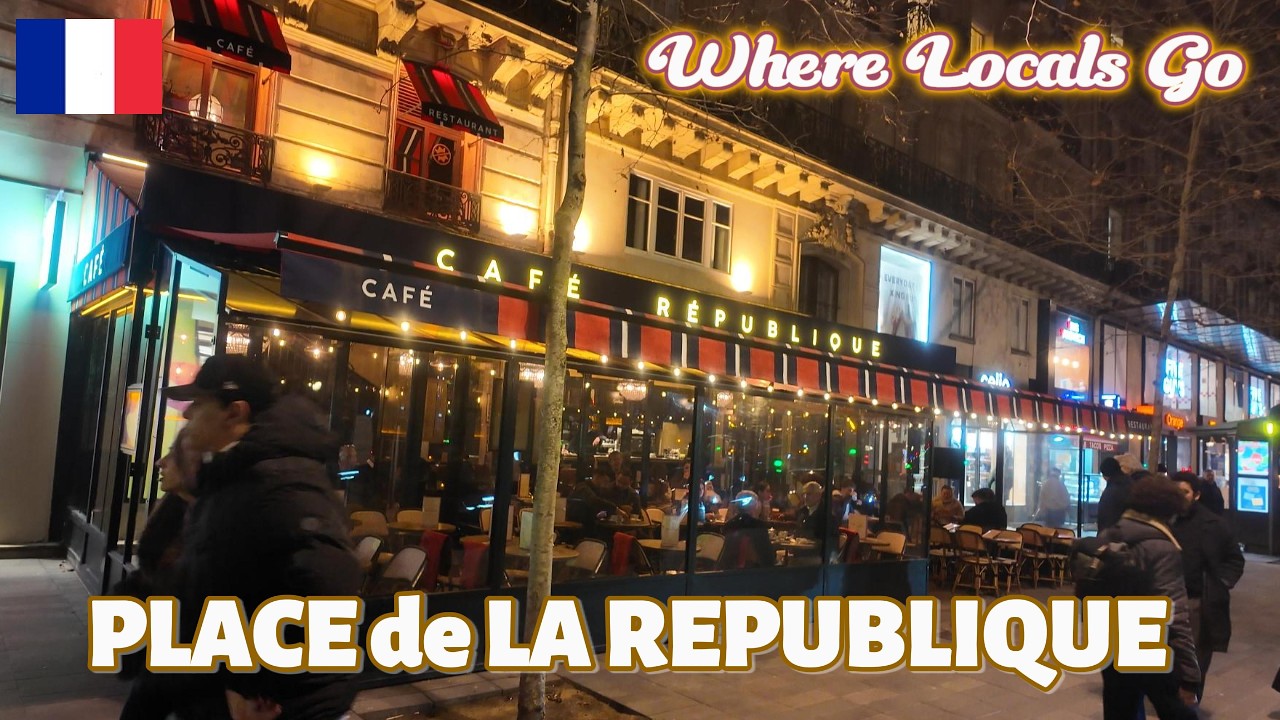 🇨🇵 PARIS - LETS GO TO LOCAL EATING STREET IN PLACE DE LA REPUBLIQUE // SANTAI SANTAI CARI MAKAN [4K]