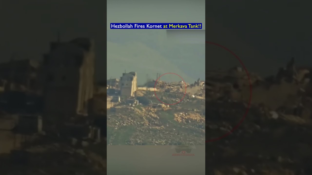 Merkava Tank Targeted by Kornet ATGM in Southern Lebanon!