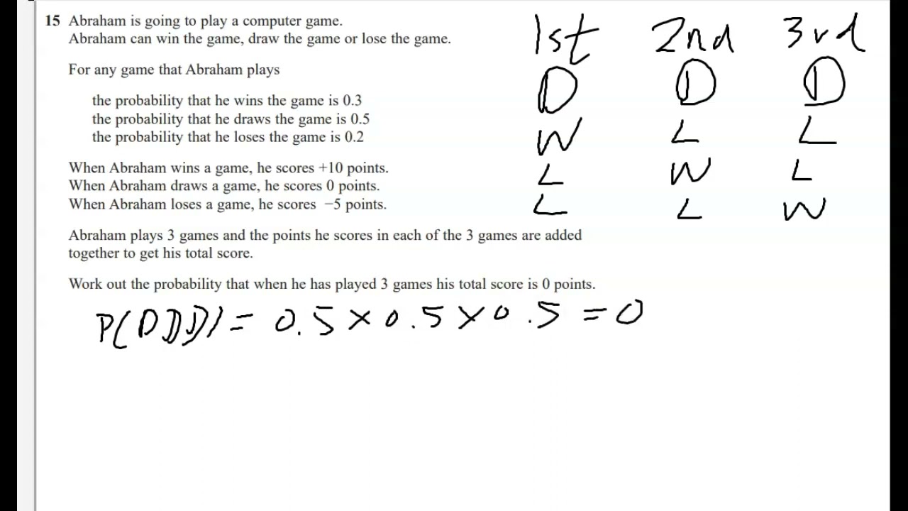 Past Paper Maths: Your Ultimate Revision Guide - iGCSE maths June 2022 question 15 probability