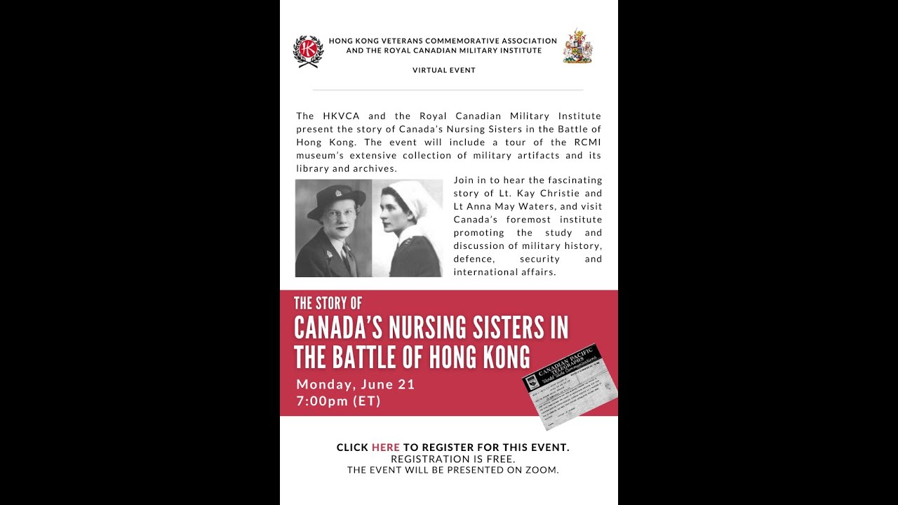 HKVCA Virtual Event - Canada's Nursing Sisters in the Battle of Hong Kong