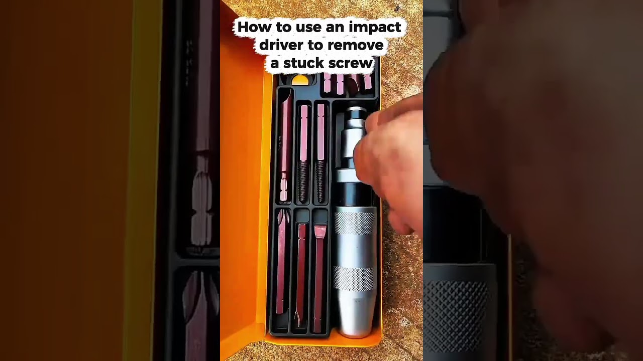 Remove Stuck Screws with Impact Driver 😊#ImpactDriver #StuckScrew #ScrewRemoval #DIYTools #HandyTips