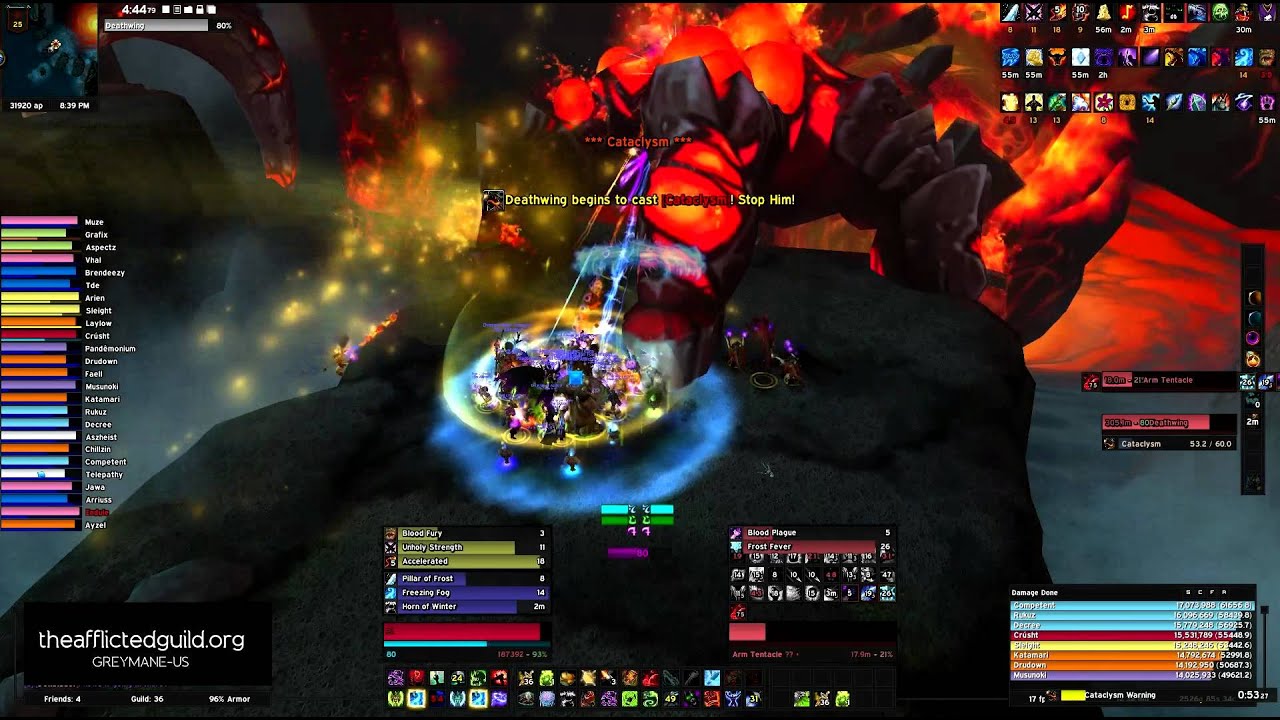 The Afflicted vs Madness of Deathwing - Server First - Frost DK POV