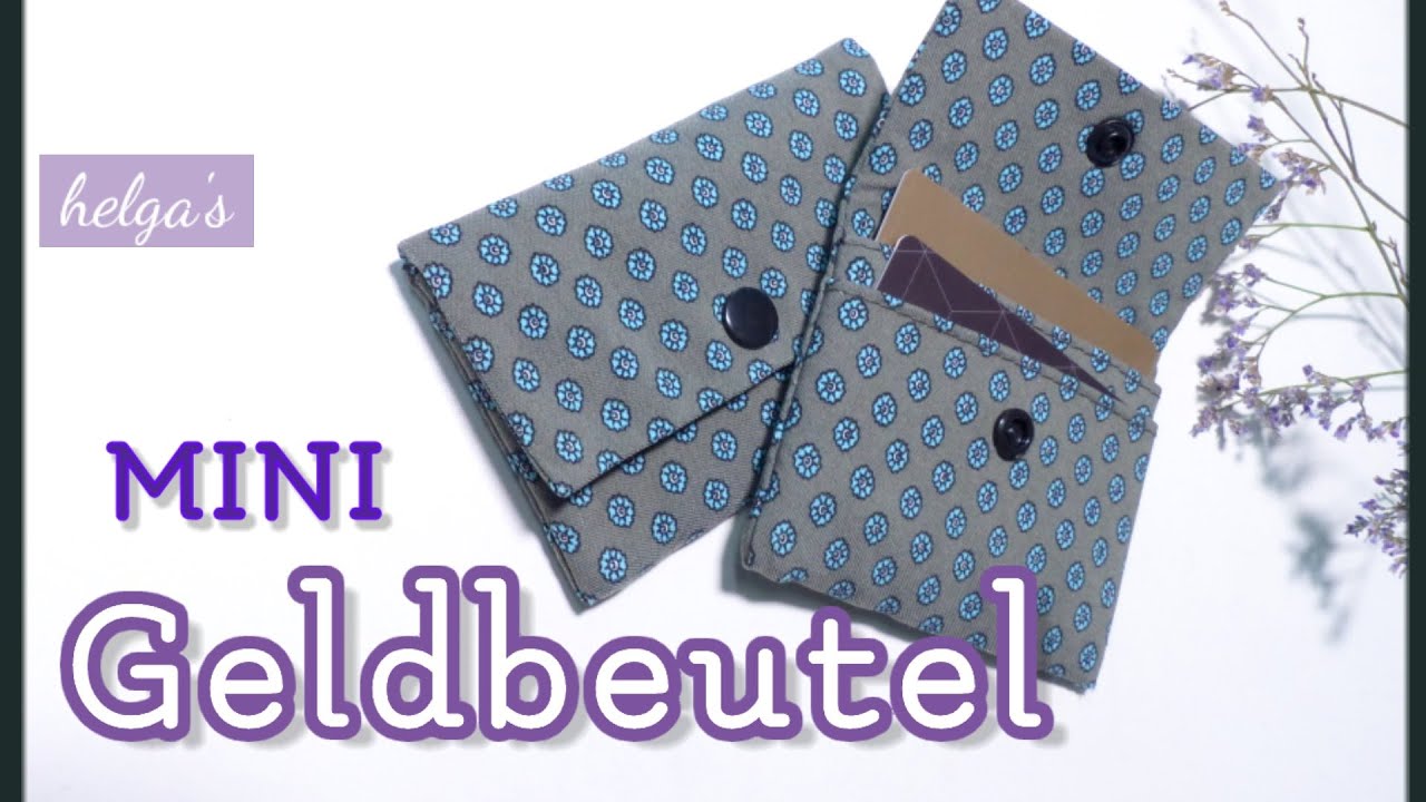 Mini Geldbeutel/Geldbörse schnell und einfach selber nähen [Untertitel]