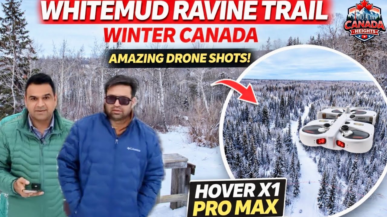 Hidden Winter Paradise in Edmonton, canada 🇨🇦 | Whitemud Ravine Trail Drone Shots