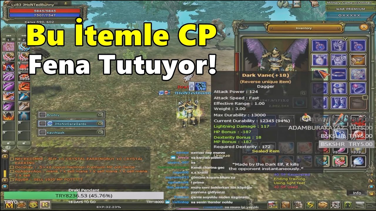 DomenicoWacco - Reb +18 Dark Vane'li Charla Girip Hayvan Gibi Damageler Çıkarırsa! | Knight Online