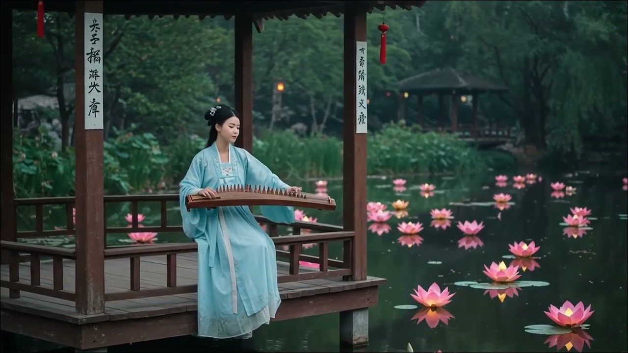“Guzheng Music in Lotus Garden – Peaceful Chinese Instrumental for Relaxation, Meditation & Healing”