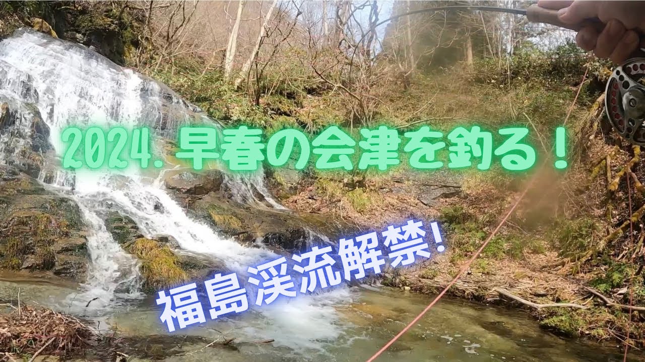 【フライフィッシング】2024年早春の会津で初イワナ、初ヤマメを釣ってきました！