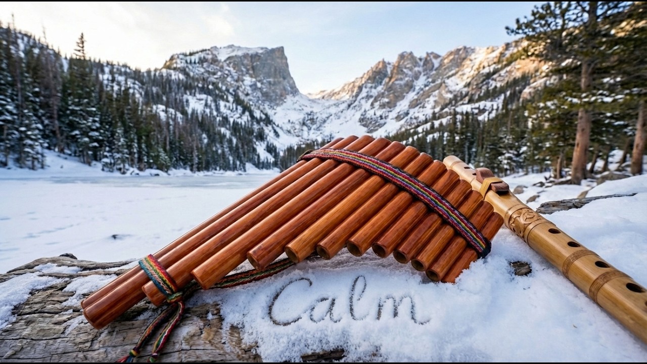 Peaceful Winter Sounds – Pan Flute Music for Relaxation (4K)