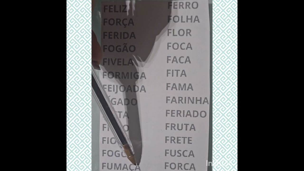 PALAVRAS  INICIADAS  COM  A  CONSOANTE  F  PRÓ  IVANI  !