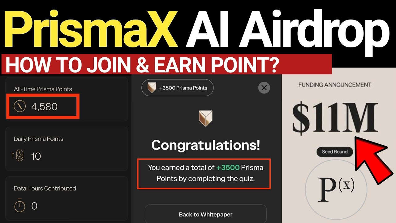 PrismaX AI ($PIX Token) Airdrop Back Binance - Funding $11M Free To Join Step-By-Step Guide