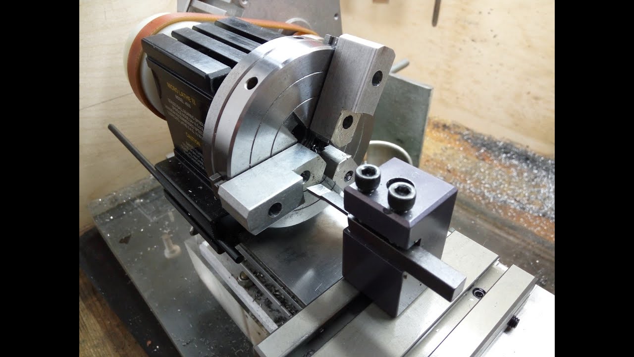 Задний центр под патрон 0-13мм. Мини токарный станок по металлу Taig Lathe.