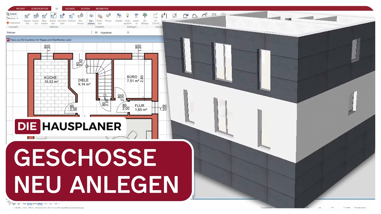 Neue Geschosse im 3D HAUSPLANER angelegt