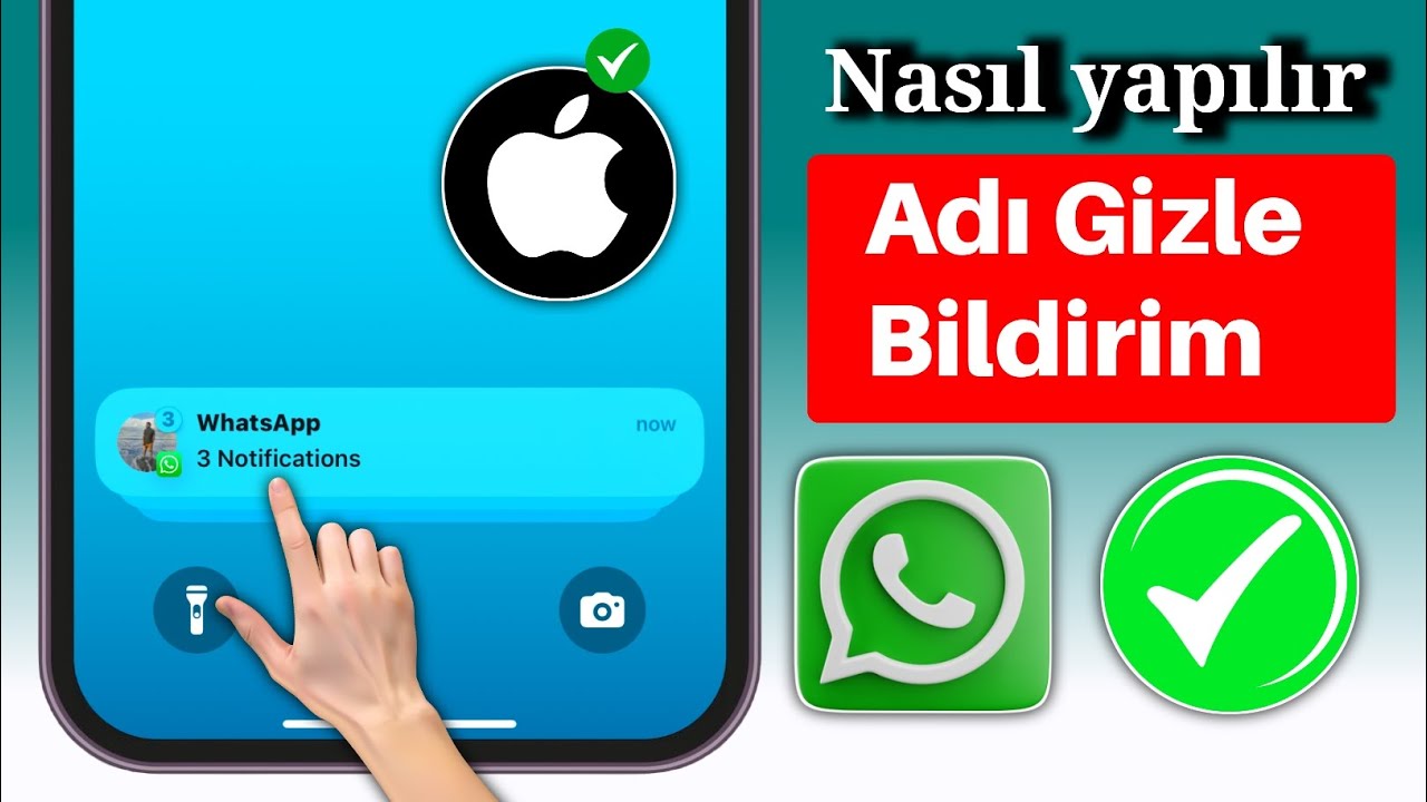 Iphone'da İsim Bildirimleri Nasıl Gizlenir | Whatsapp Bildiriminde İsim Gizleme Iphone