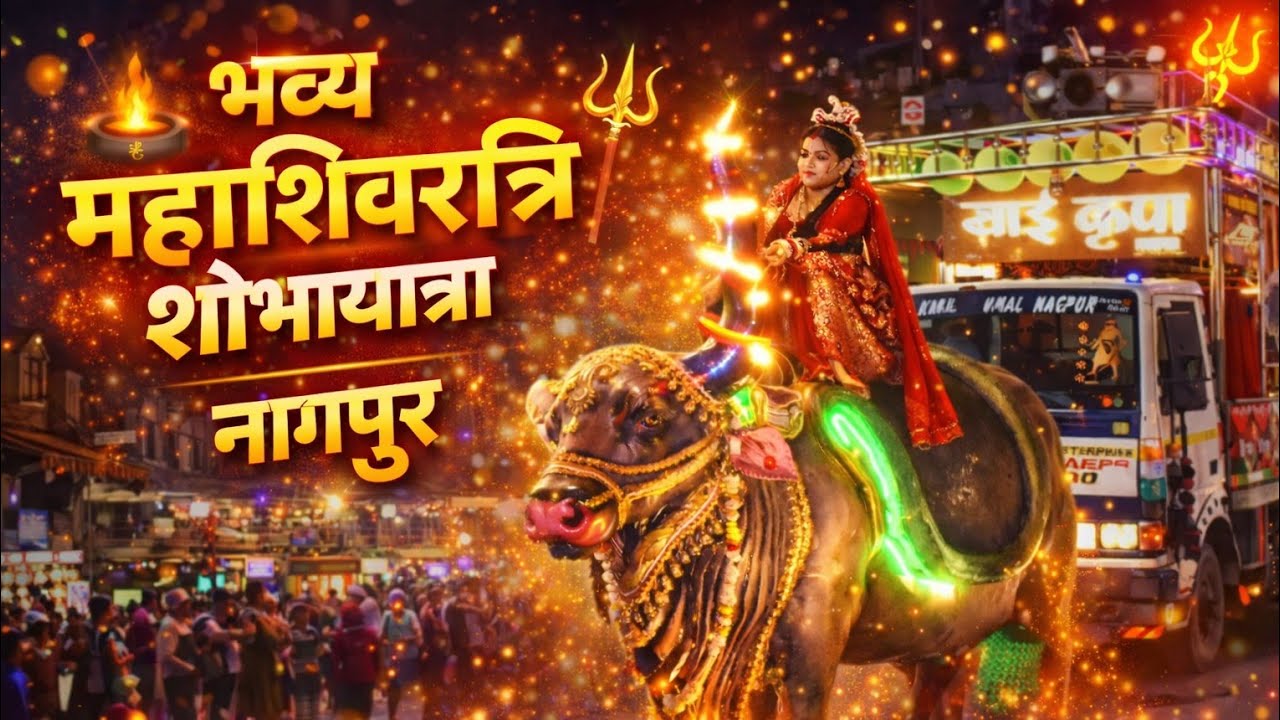 भव्य महाशिवरात्रि शोभायात्रा 🚩 Sai Krupa Dhumal ❤️‍🔥 Dipti Signal 🚦 Nagpur 