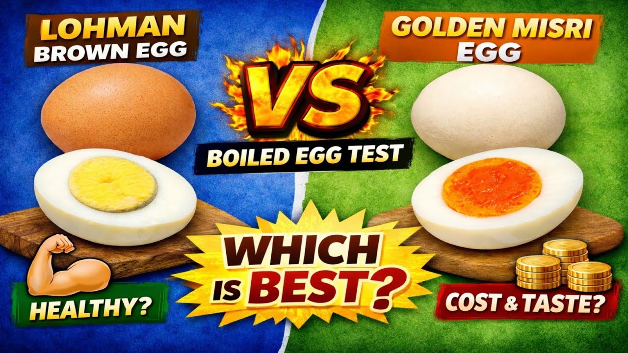 Lohman Brown vs Golden Misri Egg | Kaunsa Anda Behtar Hai? Taste, Price & Boiled..!!
