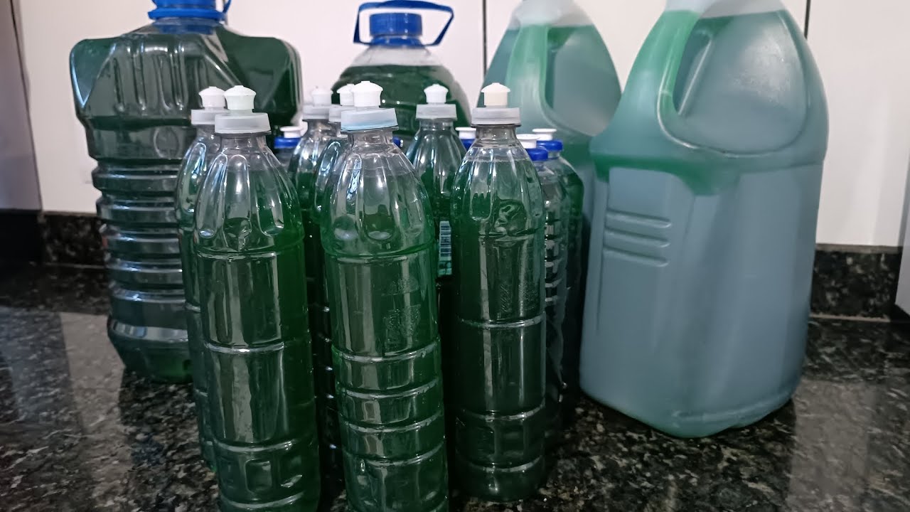 Com 1 litro de óleo fiz 30 litros de detergente de limão 🍋 Usei o EDTA